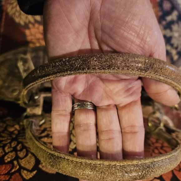 RESERVED For Amanda DO NOT BUY Frye Distressed Brown Studded Shoulder Bag - Picture 4 of 8